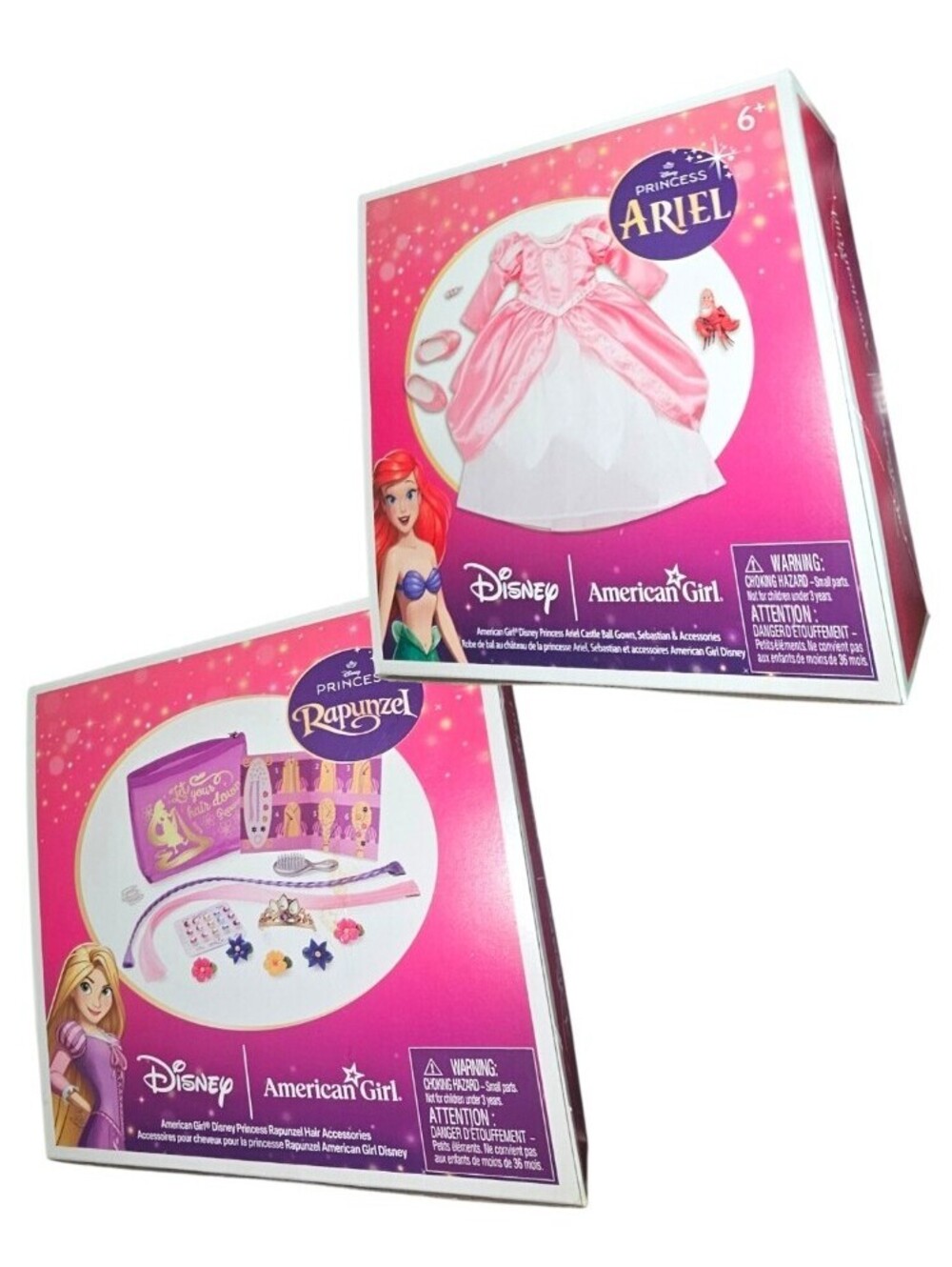 American Girl Disney Princess Ariel Doll Ball Gown & Accessories + Rapunzel NEW